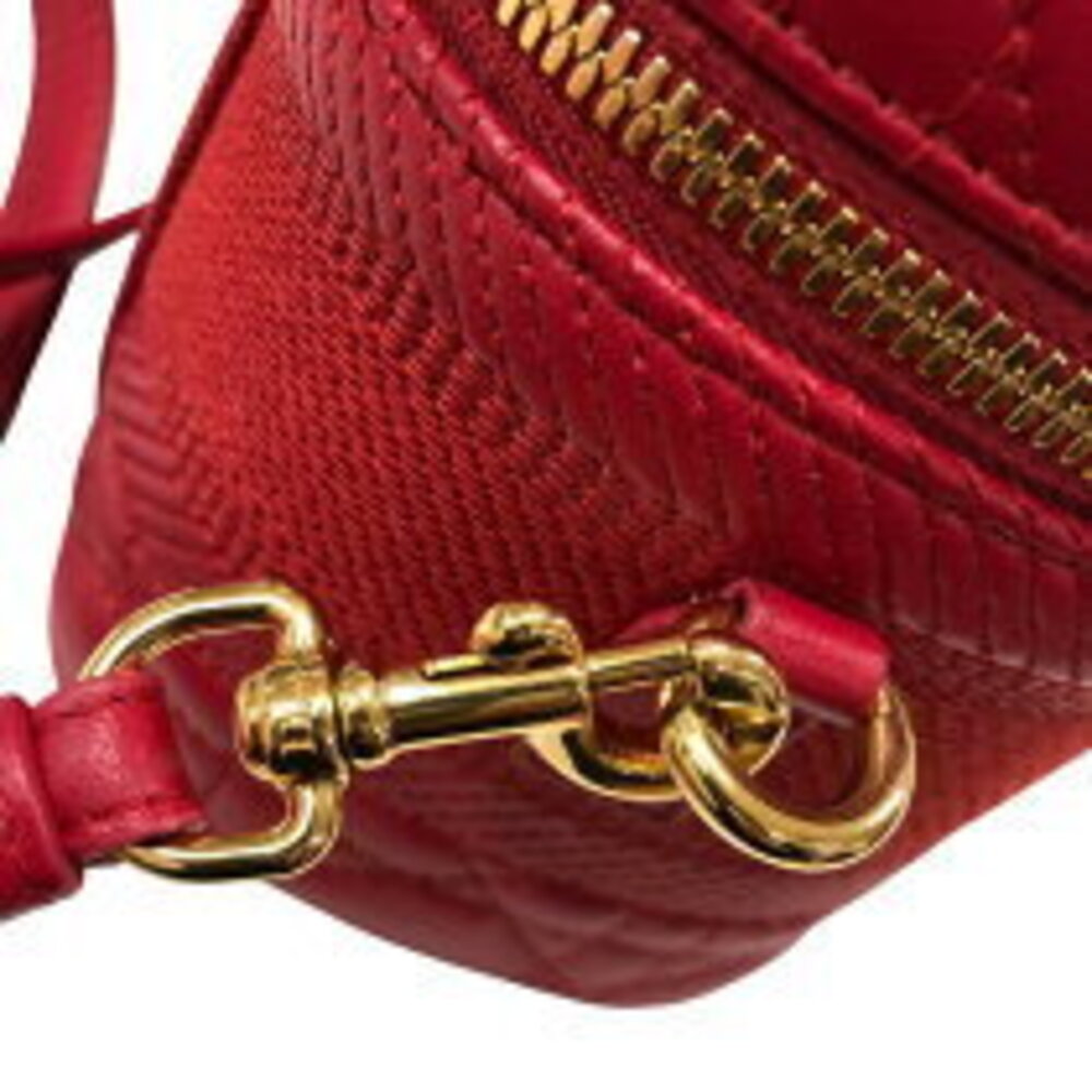 Dior Cannage Red TRAVEL Handbag Lambskin Christian Vanity - Picture 11 of 11